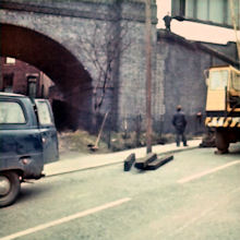 Removing the railway bridge at Doctor Lane