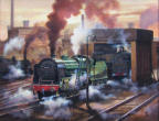 Painting of Engine shed by Gary Hunter