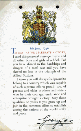 King's Proclamation to schoolchildren